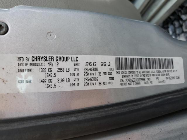 Photo 10 from auction – 2012 DODGE GRAND CARA with VIN 2C4RDGCG1CR378996