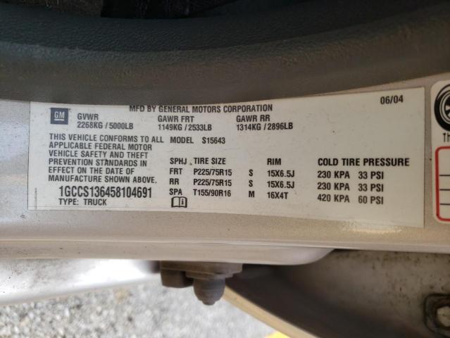 Photo 10 from auction – 2005 CHEVROLET COLORADO with VIN 1GCCS136458104691