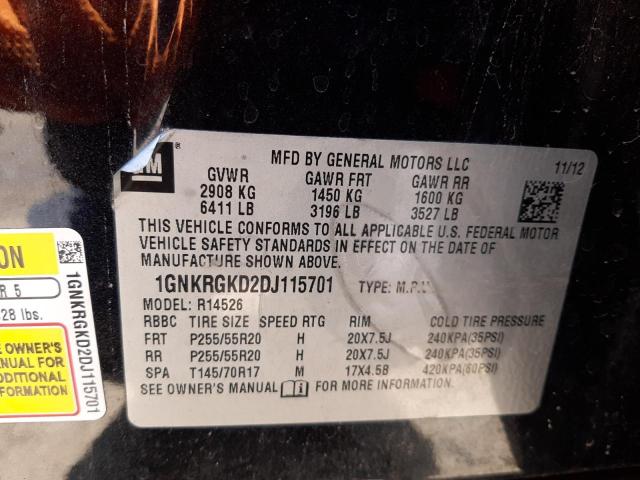Photo 10 from auction – 2013 CHEVROLET TRAVERSE L with VIN 1GNKRGKD2DJ115701