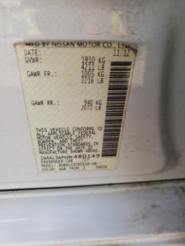 Photo 10 from auction – 2013 NISSAN ALTIMA 2.5 with VIN 1N4AL3APXDN480149