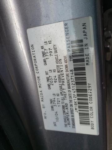 Photo 10 from auction – 2005 MAZDA 3 I with VIN JM1BK12F451237148