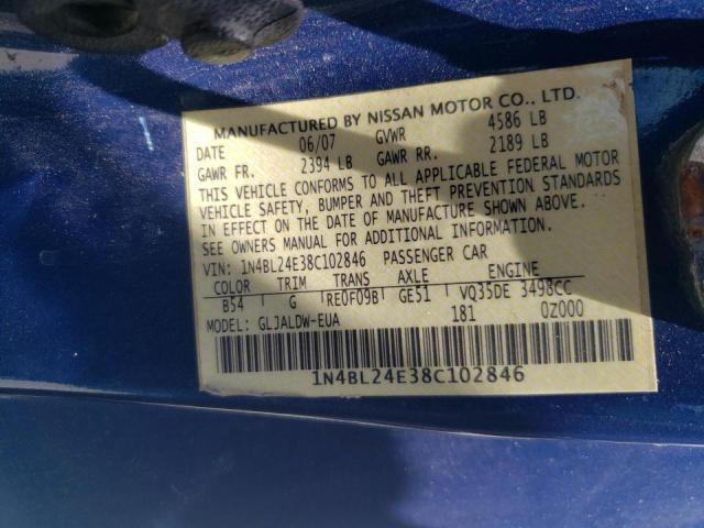 Photo 10 from auction – 2008 NISSAN ALTIMA 3.5 with VIN 1N4BL24E38C102846