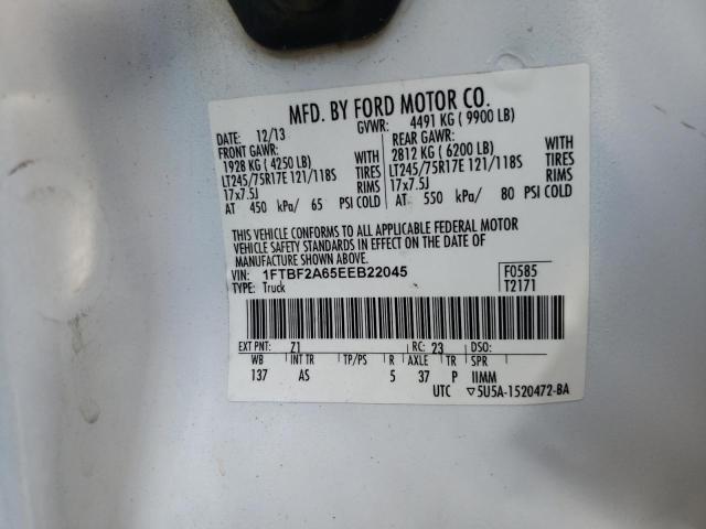 Photo 10 from auction – 2014 FORD F250 SUPER with VIN 1FTBF2A65EEB22045