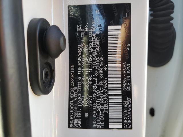 Photo 10 from auction – 2014 TOYOTA 4RUNNER SR with VIN JTEBU5JR6E5166245