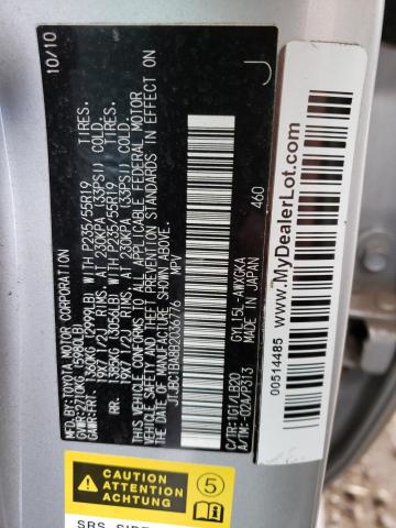 Photo 10 from auction – 2011 LEXUS RX 450 with VIN JTJBC1BA8B2036776