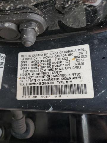 Photo 10 from auction – 2012 HONDA CR-V EX with VIN 2HKRM4H58CH634909