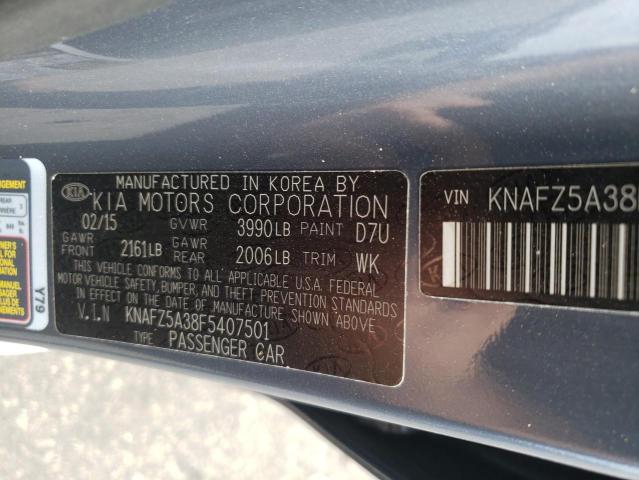 Photo 10 from auction – 2015 KIA FORTE SX with VIN KNAFZ5A38F5407501