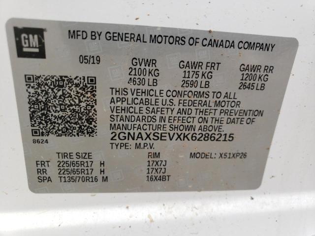 Photo 10 from auction – 2019 CHEVROLET EQUINOX LS with VIN 2GNAXSEVXK6286215