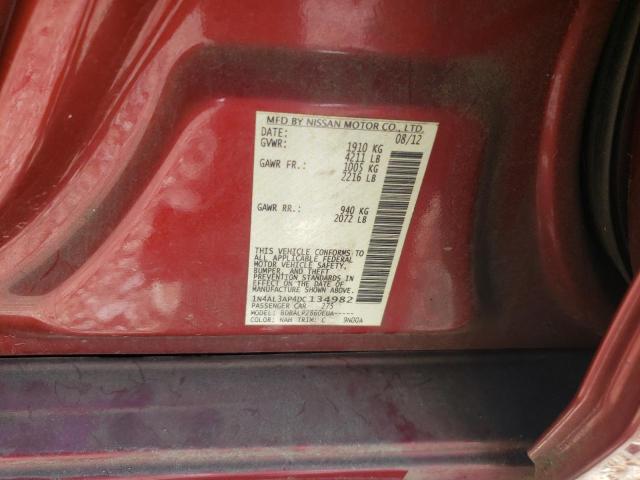 Photo 10 from auction – 2013 NISSAN ALTIMA 2.5 with VIN 1N4AL3AP4DC134982