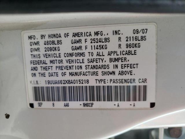 Photo 10 from auction – 2008 ACURA TL with VIN 19UUA662X8A015218