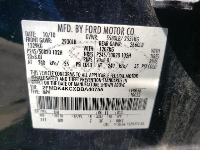 Photo 10 from auction – 2011 FORD EDGE LIMIT with VIN 2FMDK4KCXBBA40755