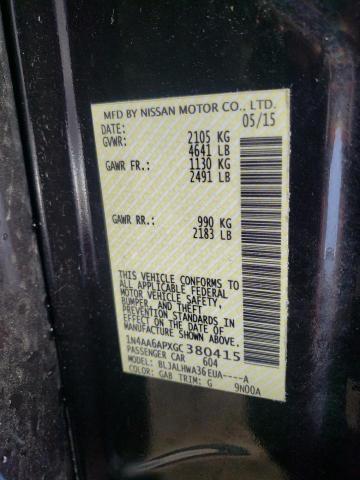 Photo 10 from auction – 2016 NISSAN MAXIMA 3.5 with VIN 1N4AA6APXGC380415