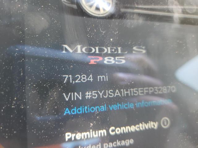 Photo 8 from auction – 2014 TESLA MODEL S with VIN 5YJSA1H15EFP32870