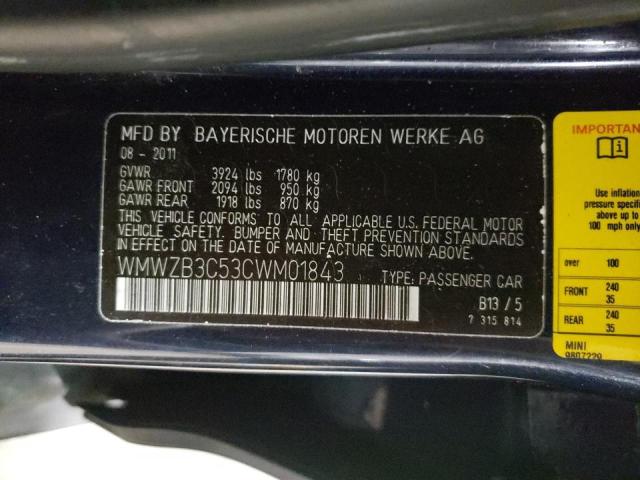 Photo 10 from auction – 2012 MINI COOPER COU with VIN WMWZB3C53CWM01843