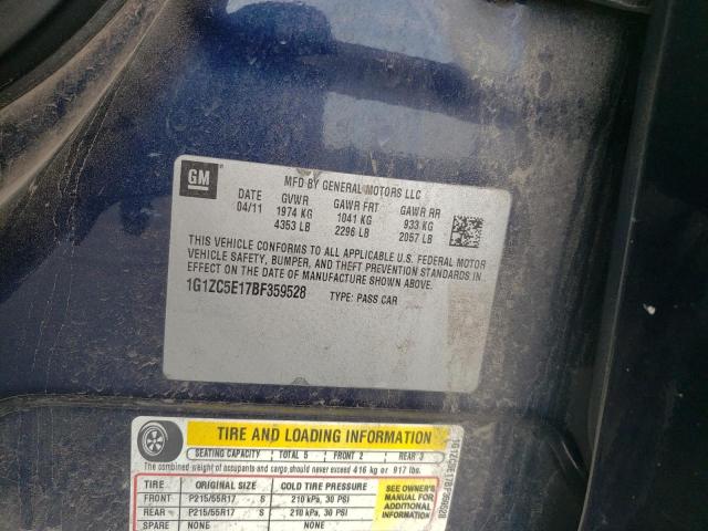Photo 10 from auction – 2011 CHEVROLET MALIBU 1LT with VIN 1G1ZC5E17BF359528
