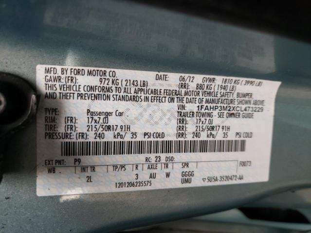 Photo 10 from auction – 2012 FORD FOCUS SEL with VIN 1FAHP3M2XCL473229
