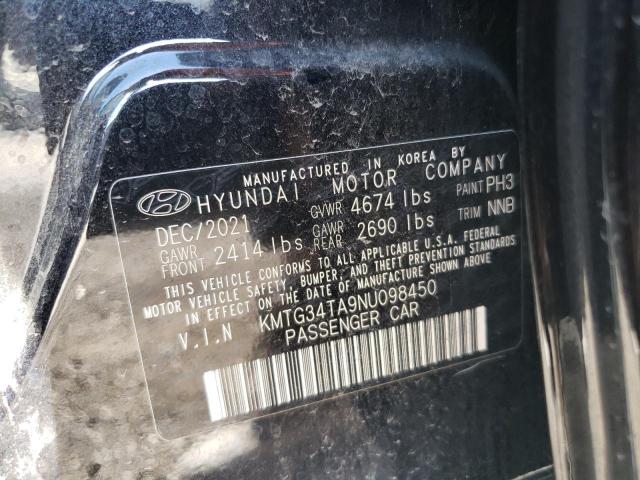 Photo 10 from auction – 2022 GENESIS G70 BASE with VIN KMTG34TA9NU098450