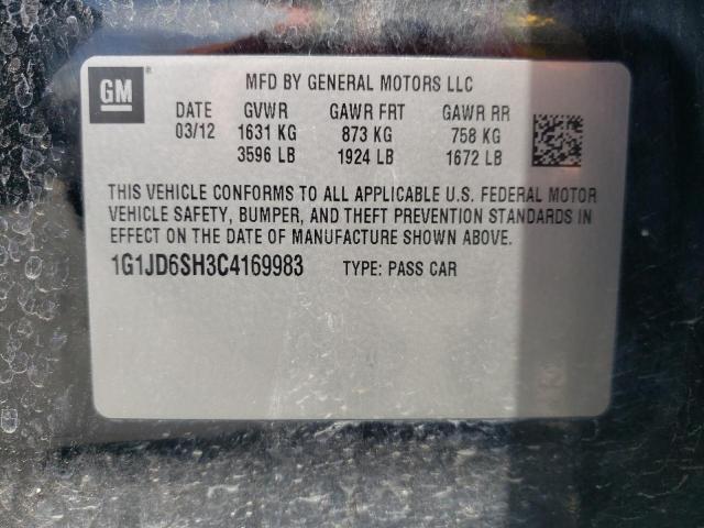 Foto 10 de la subasta – 2012 CHEVROLET SONIC LT con VIN 1G1JD6SH3C4169983