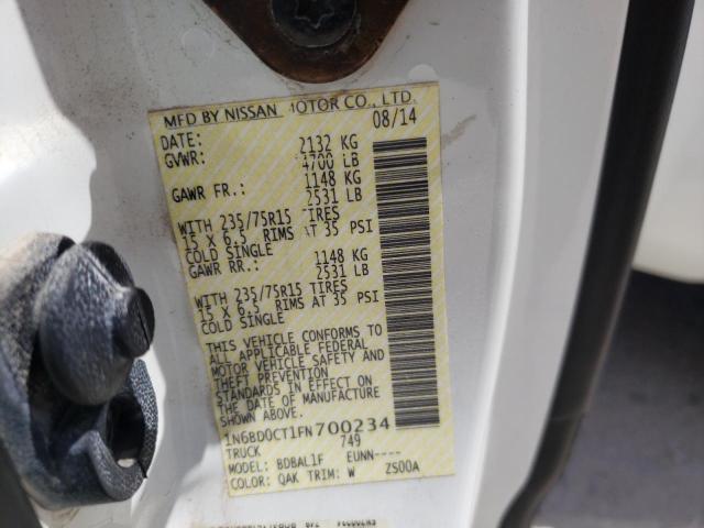Photo 10 from auction – 2015 NISSAN FRONTIER S with VIN 1N6BD0CT1FN700234