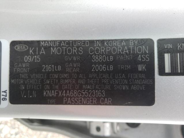 Photo 10 from auction – 2016 KIA FORTE LX with VIN KNAFX4A68G5523163