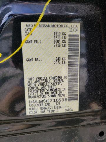 Photo 10 from auction – 2015 NISSAN ALTIMA 2.5 with VIN 1N4AL3AP3FC210596