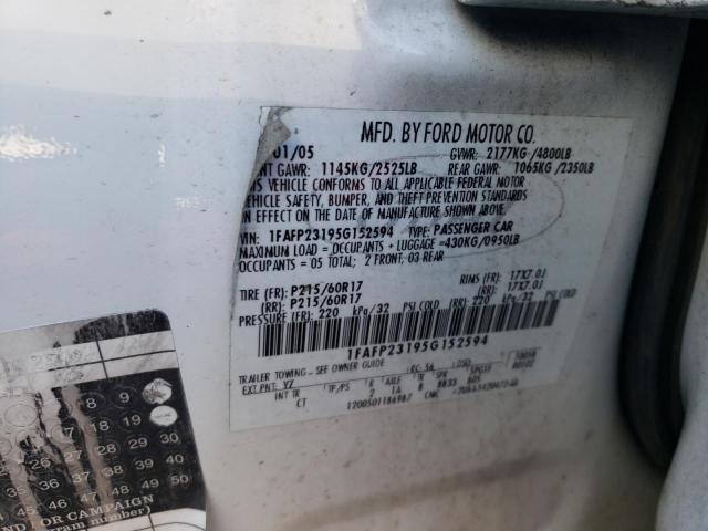 Photo 10 from auction – 2005 FORD FIVE HUNDR with VIN 1FAFP23195G152594