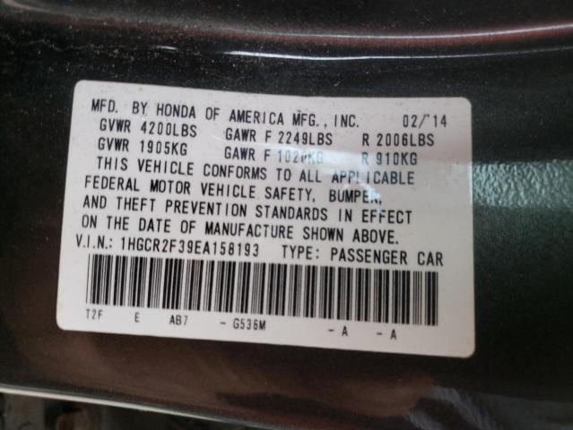 Photo 10 from auction – 2014 HONDA ACCORD LX with VIN 1HGCR2F39EA158193