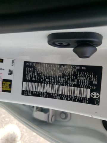 Photo 10 from auction – 2021 TOYOTA COROLLA LE with VIN 5YFEPMAE2MP152179
