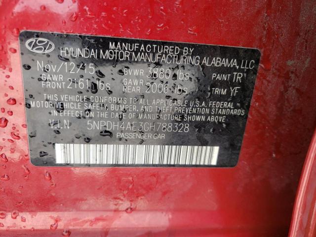 Photo 10 from auction – 2016 HYUNDAI ELANTRA SE with VIN 5NPDH4AE3GH788328