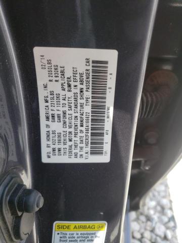 Photo 10 from auction – 2014 HONDA ACCORD EXL with VIN 1HGCR2F88EA166622