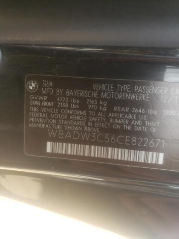 Photo 10 from auction – 2012 BMW 328 I with VIN WBADW3C56CE822671