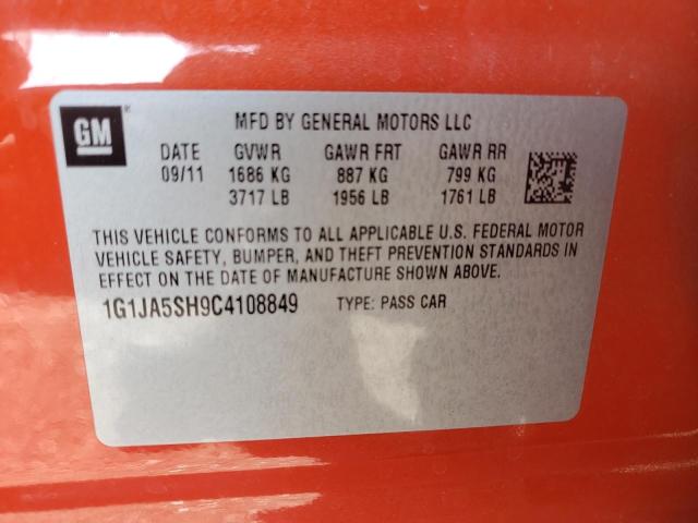 Photo 10 from auction – 2012 CHEVROLET SONIC LS with VIN 1G1JA5SH9C4108849