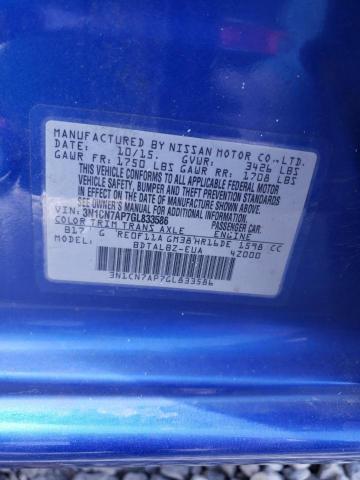 Photo 10 from auction – 2016 NISSAN VERSA S with VIN 3N1CN7AP7GL833586