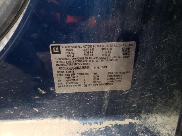 Photo 10 from auction – 2017 CHEVROLET SILVERADO with VIN 3GCUKREC4HG325809