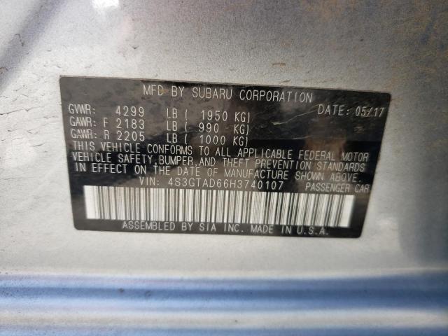 Photo 10 from auction – 2017 SUBARU IMPREZA PR with VIN 4S3GTAD66H3740107