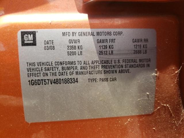 Photo 10 from auction – 2008 CADILLAC CTS with VIN 1G6DT57V480188334