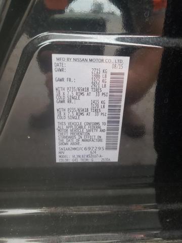 Photo 10 from auction – 2015 NISSAN PATHFINDER with VIN 5N1AR2MM1FC697295