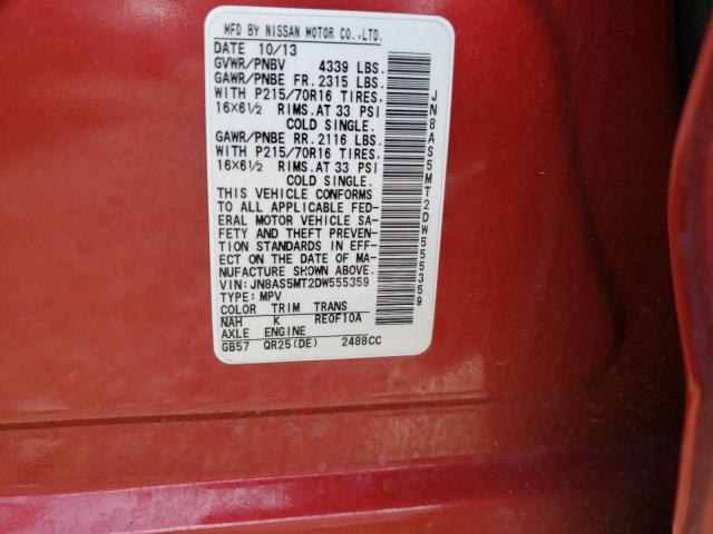 Photo 10 from auction – 2013 NISSAN ROGUE S with VIN JN8AS5MT2DW555359