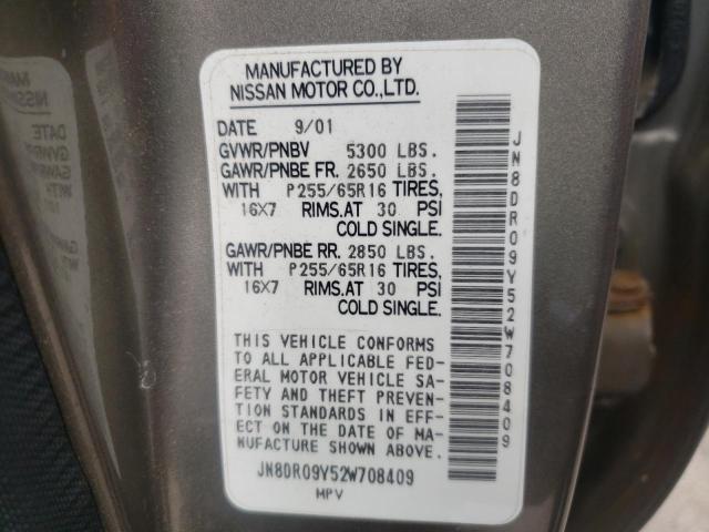 Photo 10 from auction – 2002 NISSAN PATHFINDER with VIN JN8DR09Y52W708409