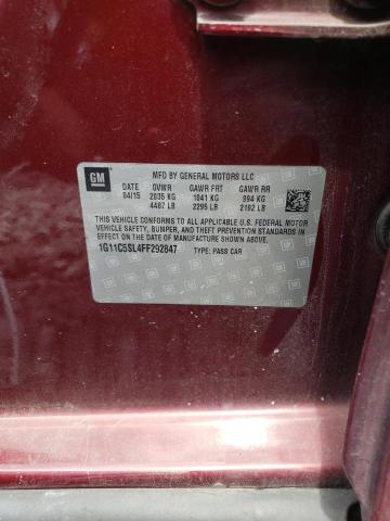 Photo 10 from auction – 2015 CHEVROLET MALIBU 1LT with VIN 1G11C5SL4FF292847