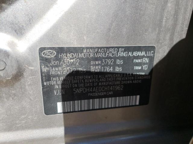 Photo 10 from auction – 2012 HYUNDAI ELANTRA GL with VIN 5NPDH4AE0CH141962