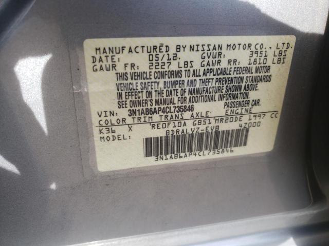 Photo 10 from auction – 2012 NISSAN SENTRA 2.0 with VIN 3N1AB6AP4CL735846