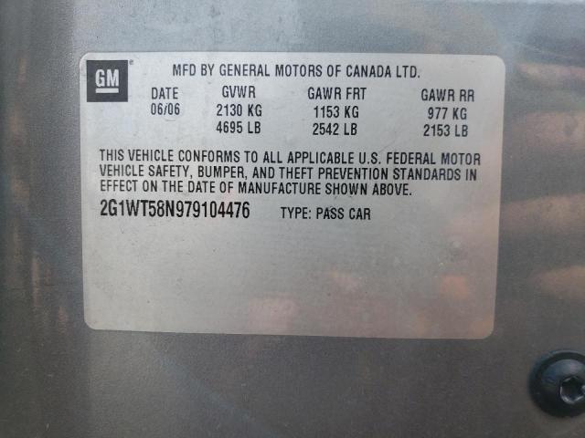 Photo 10 from auction – 2007 CHEVROLET IMPALA LT with VIN 2G1WT58N979104476