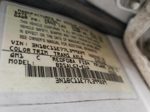 Photo 10 from auction – 2007 NISSAN VERSA S with VIN 3N1BC11E77L399229