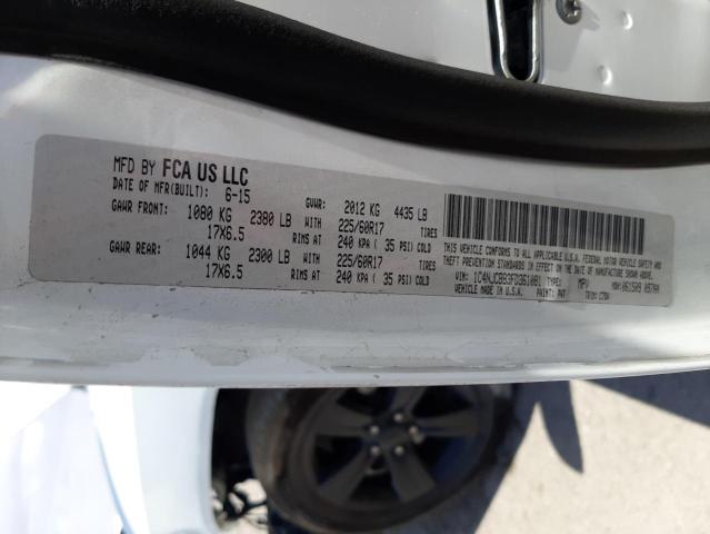 Photo 10 from auction – 2015 JEEP COMPASS SP with VIN 1C4NJCBB3FD361081