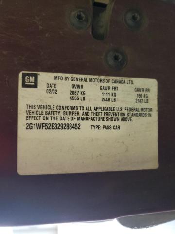 Photo 10 from auction – 2002 CHEVROLET IMPALA with VIN 2G1WF52E329288452