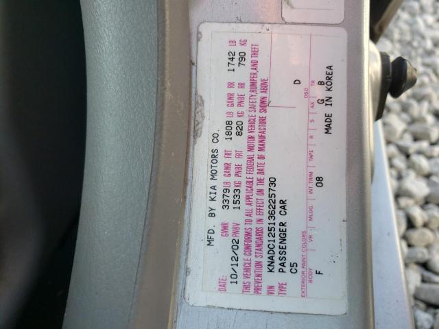 Photo 10 from auction – 2003 KIA RIO with VIN KNADC125136225730