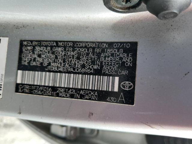Photo 10 from auction – 2010 TOYOTA COROLLA BA with VIN JTDBU4EE9AJ068964