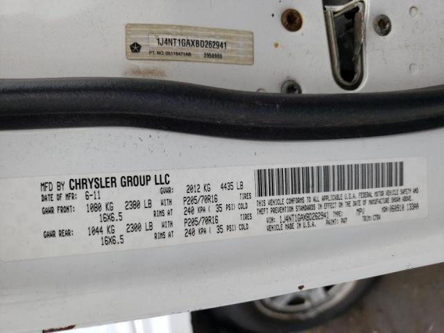 Photo 10 from auction – 2011 JEEP PATRIOT SP with VIN 1J4NT1GAXBD262941