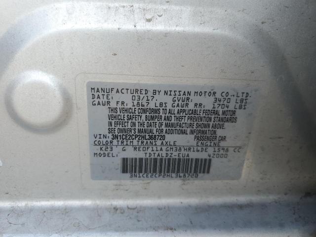 Photo 10 from auction – 2017 NISSAN VERSA NOTE with VIN 3N1CE2CP2HL368720